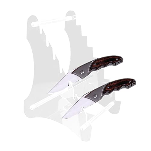 Nihcora Schwerlast Acryl MesserstäNder, Taschenmesser Staffeleihalter, Jagd ÜBerlebensmesserstäNder, 1 StüCk (Acht Schichten) von Nihcora