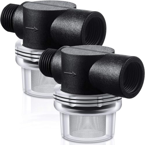 Nihcora Wasserpumpensiebfilter, RV- 1/2 Aufdreh-Rohrsieb mit 50 Mesh Edelstahl-Filtersieb (2 Stück) von Nihcora