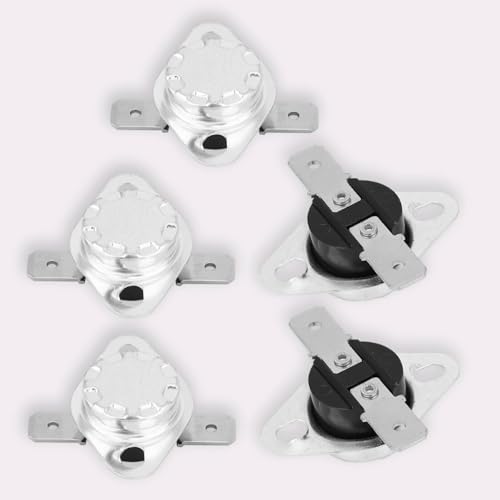 5 Stück KSD301 250 V 15 A Thermostat-Temperaturreglerschalter, Abnehmbarer Thermostatschalter, normalerweise geschlossener Temperaturregler (80 °C) von Niiyen