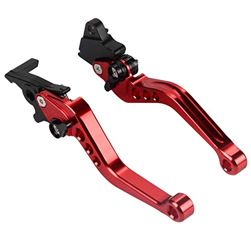 Niiyen Bremshebelgriff, Bremshebel, Kupplungsbremshebelgriff, Paar CNC-Aluminium-Motorrad-Kupplungstrommelbremshebelgriff für die meisten Motorräder(rot) von Niiyen