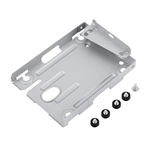 HDD-Montagehalterung, 2,5 "HDD-Festplattenlaufwerk-Montagehalterungs-Halter-Adapter, Notebook-Laptop-Festplattenmontage-Metallhalterungs-Kit Tray mit Schrauben für PS3 CECH-400X HDD-Montagehalterung, 2,5 "HDD-Festplattenlaufwerk-Montagehalterungs-Halter-Adapter, Notebook-Laptop-Festplattenmontage-Metallhalterungs-Kit Tray mit Schrauben für PS3 CECH-400X von Niiyen