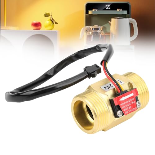 Hall-Durchflussmesser, YF-B10-Wasserdurchflusssensor,1-Zoll-Außendraht-Kupferwasserdurchflusssensor, Turbinen-Durchflussmesser DC 24V 2~50L / MIN von Niiyen