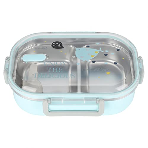 Lunchbox, 650ml Thermoisolierte Salatsuppe Warme Speisen Lunchboxen, Auslaufsichere Thermoskanne für warme Speisen, Bento Box Studenten Kinder Lunchbox, Warmhalten, Fit für Schulreisen im Freien(Blau) von Niiyen