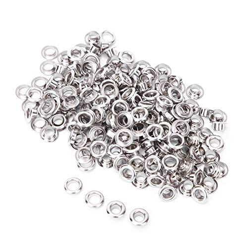 Niiyen 100pcs 5mm Messing Doppelside -Ösen, Nieten Grommet, für Gürtelschuhe Beutel Lederhandwerk (Silber) von Niiyen