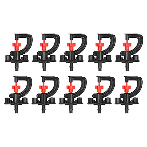 Niiyen 10er-Set Brechungssprühdüse, Mikro-Rotationsdüse vom Typ G, Bewässerungssprinkler für Gewächshäuser für Baumschulen, Gewächshausnetzräume von Niiyen