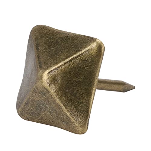 Niiyen 50Pcs Upholstery Door Nail, Retro Cyan Bronze Iron Decorative Furniture Hardware Accessories (Side length 14mm*Total length 20mm) von Niiyen