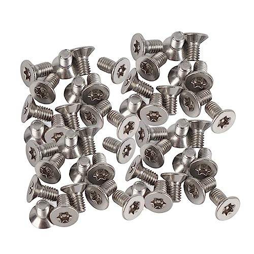 Niiyen 50pcs M4 Sterne flache Kopfschrauben, Edelstahl SS304 Flat Head Stern Antriebsmaschinenschrauben Schrauben Schrauben (M4 × 8) von Niiyen