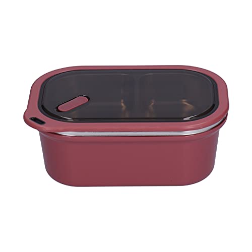 Bento-Box, Lebensmittel-Aufbewahrungsbox 1,2L Edelstahl Bento-Box Doppellagige, auslaufsichere, versiegelte Lebensmittelbehälter-Aufbewahrungsbox für Camping(rot) von Niiyen