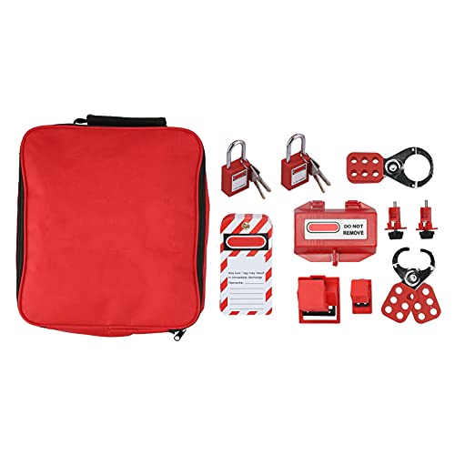 Niiyen Electrical Lockout Tagout Kit, HaSps Safety Padlocks -Leistungsschalter, Verriegelungssperrsperrung mit Speicherbeutel von Niiyen