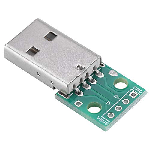 Niiyen USB-zu-DIP-Adapterplatine, 10-teiliger USB-Stecker Typ A zu DIP-Adapterplatine 4-poliger 2,54-mm-Abstand, Standard-USB-Stecker, für DIY-USB-Netzteil, Breadboard-Design von Niiyen