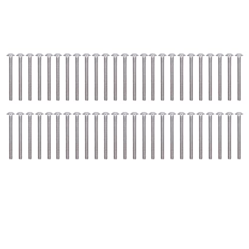 Rundkopfschrauben mit Flansch M3 M4 M5 M6 M8 Muttern und Schrauben-Sortiment-Kit 50 Stück A2-70 Edelstahl Halbrundköpfe Innensechskant-Schrauben-Kit(M3*35mm) von Niiyen