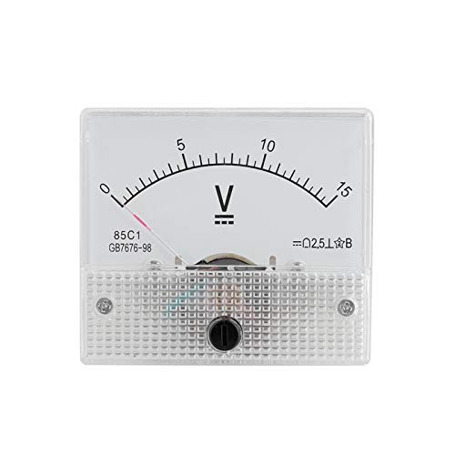 Niiyen Strom-Voltmeter, DC-Analog 85C1 Spannung 2,5 Genauigkeit Analog-Voltmeter-Panel zum Testen von Stromkreisen Laden der Batterie Ampere Tester Gauge(Gleichstrom 0-15V) von Niiyen