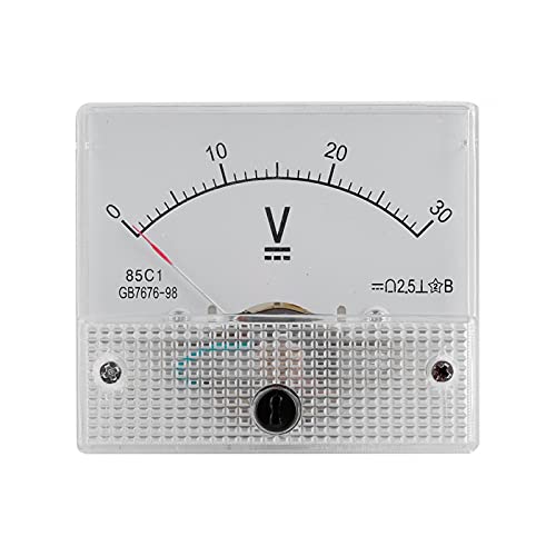 Strom-Voltmeter, DC-Analog 85C1 Strom-Voltmeter Spannung 2,5 Genauigkeit Spannung Analog-Voltmeter-Panel zum Testen von Stromkreisen Laden der Batterie Ampere Tester Gauge(Gleichstrom 0-30V) von Niiyen