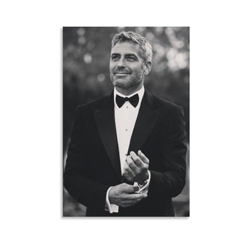 NikZ George Clooney Schönes Poster, Kunstdruck, Wandfoto, Farbe, hängendes Bild, Familie, Schlafzimmer, Dekoration, Geschenk, 20 x 30 cm von NikZ