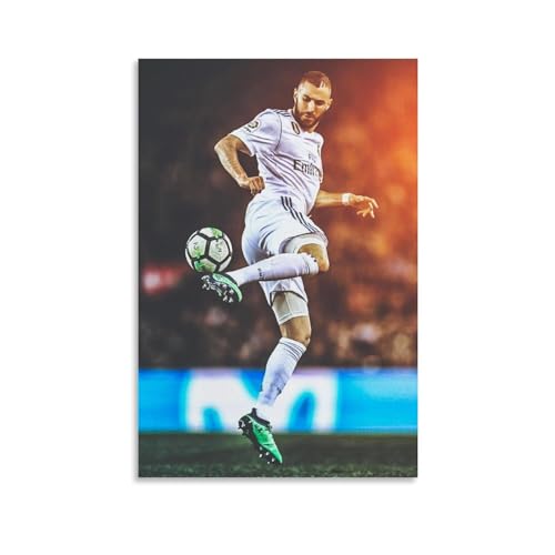 NikZ Karim Benzema Poster mit tollen Fußballstars, ästhetischer Druck, Kunst, Wandgemälde, Leinwand, Geschenke, moderne Schlafzimmer-Dekoration, 30 x 45 cm von NikZ