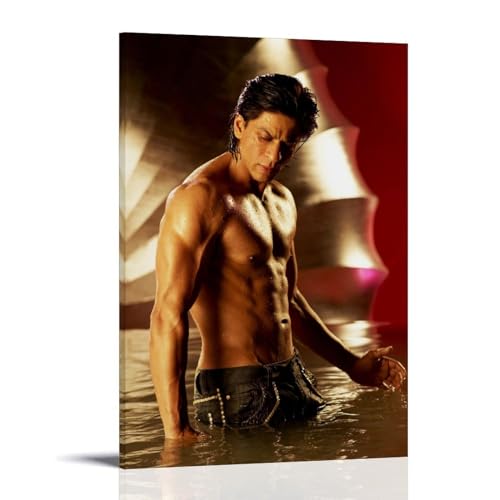 NikZ Shah Rukh Khan Heißer Posterdruck, Fotokunst, Malerei, Leinwand, Heimdekoration, Schlafzimmer, moderne Dekorationen, Geschenke, 30 x 45 cm von NikZ