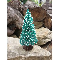 Perlen Tannenbaum - Neujahrsgeschenk Weihnachtsgeschenk Künstlicher Geschmückter von NikasHandmade