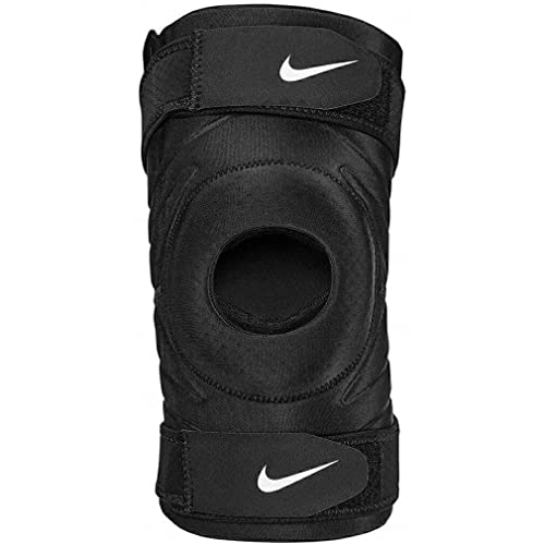 Nike Pro Open Knee Sleeve with Strap Knieschoner mit verstellbarem Strap Loch (L) von Nike