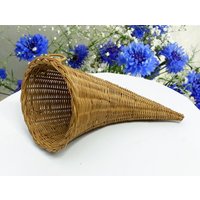 Vintage Weiden Blumenkorb Rustikales Hochzeitsdekor, Boho Zuhause von NikiBugVintage