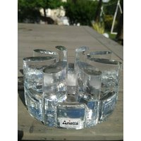 Designer-Kerzenhalter Aus Glas. Arietta Glas Im Trend. Durchmesser 12, 5 cm. Höhe. 6 Neu Mit Etikett von Nikitashopdesign
