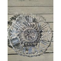 Jahrgang. Großes Geformtes Kristalltablett. Durchmesser 31 cm. Wie Neu von Nikitashopdesign