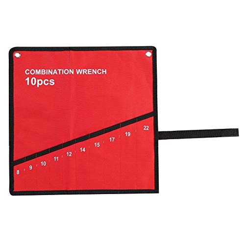 Nikou Werkzeugrolle, Aufrollbare Aufbewahrungstasche Werkzeug SchraubenschlüSsel Organizer, 10 Taschen Canvas Tasche Schraubendreher Beutel Halter Organizer für Wartungsmechaniker von Nikou