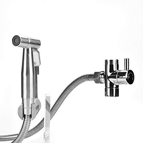 Nikou Bidet Wc Sprayer 304 Edelstahl Handbrause für Körperpflege Bad Wc Adapter Schlauch Kit (Design : #1) von Nikou