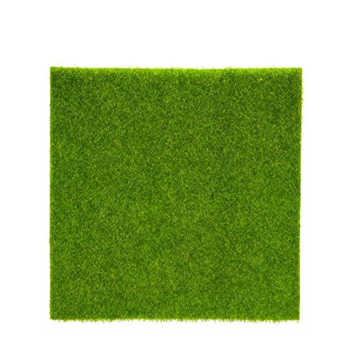 Nikou Kunstrasen Mat - 30 x 30cm Haustier-Auflage Innen/Außen Kunststoff Rasen Teppich, Simulation Gras, DIY Puppenhaus Garten, Kunstrasen Micro Landschaft Ornam von Nikou