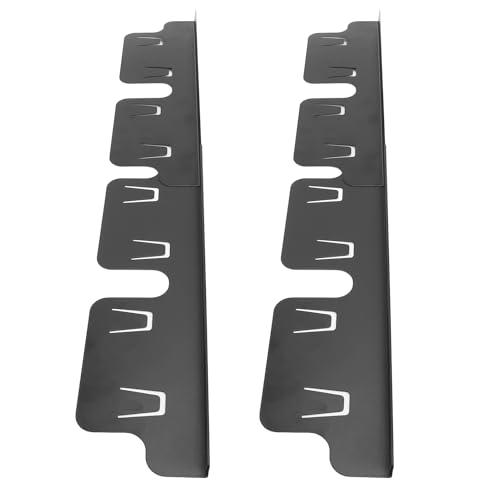 Nikou 2 Paar Herdspaltabdeckungen, schwarz, 35 x 10 cm, verstellbarer Herdspaltschutz für Küche, einfache Installation, Lückenfüller für die Reichweite von Nikou