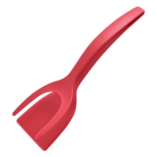 Nikou 2 in 1 Griff und Flip Spatel Zange, vielseitiges Küchen-Kochwerkzeug für Steak, Spiegeleier, Pfannkuchen, rutschfestes Design, ideal zum Wenden, 30 cm lang von Nikou