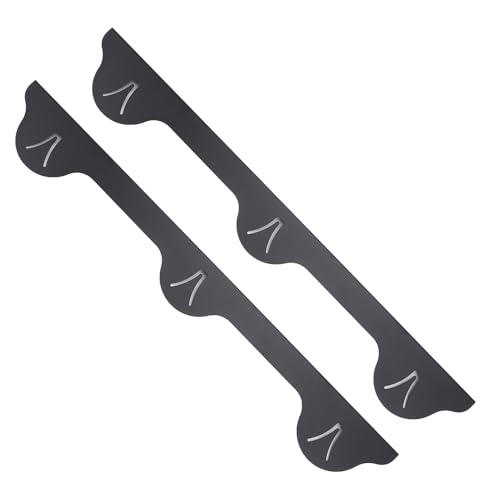 Nikou 2 x Herdspaltfüller, Edelstahl, einfache Reinigung, schwarzer Lückenschutz für Küche, Gasherd, Lückenfüller von Nikou