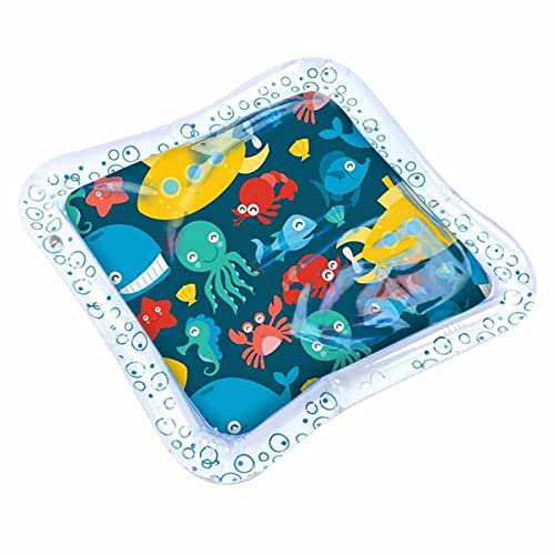 Nikou Aufblasbare Wassermatte, Spielmatte, für Babys, Kleinkinder, Bauchzeit, Wasserspielmatte, 65 x 45 cm, leuchtende Farben, lustiges Wasserspielerlebnis für Säuglinge und Kleinkinder von Nikou