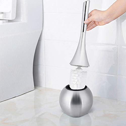 Nikou Creative Badezimmer WC Scrub Reinigungsbürstenhalter Set, Edelstahlbasis (Silber), inklusive Toilettenbürste, Badezimmer-Reinigungsbürste, Design von Nikou