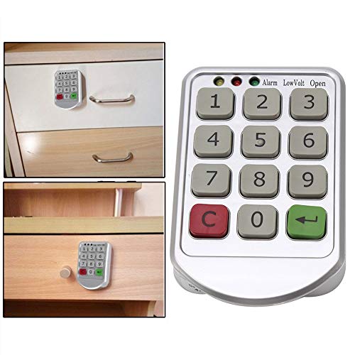 Elektronische Deadbolt - Cabinet Lock Kit Codeschlösser Keyless Digital Keypad Locker für Schubladen, Innentüren, Armbandeinstieg, Ambry, Golf, Badezimmertür von Nikou