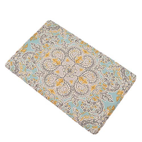 Nikou Fußmatte aus weichem Flanell, Retro-Stil, rutschfest, wasserabsorbierend, 40 x 60 cm, Flanell-Küchenunterlage, Küchenteppich, Bodenmatte von Nikou