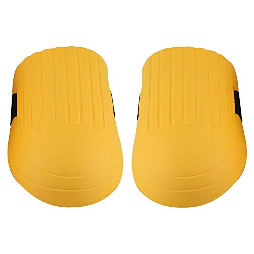 Nikou Garten-Knieschoner - 1 Paar verstellbare E-VA-Knieschützer Knieschutz-Rippenschale für den BAU von Gartenböden(Gelb) von Nikou