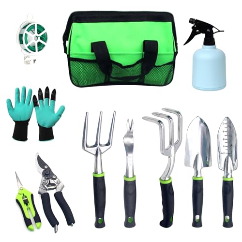 Nikou Gartengeräte-Set, 11 Stück Gartenwerkzeug Set Gartenschere Spaten Handrechen, Handwerkzeuge für das Graben und Umpflanzen, für Pflanzen und Gartenarbeit Nikou Gartengeräte-Set, 11 Stück Gartenwerkzeug Set Gartenschere Spaten Handrechen, Handwerkzeuge für das Graben und Umpflanzen, für Pflanzen und Gartenarbeit von Nikou