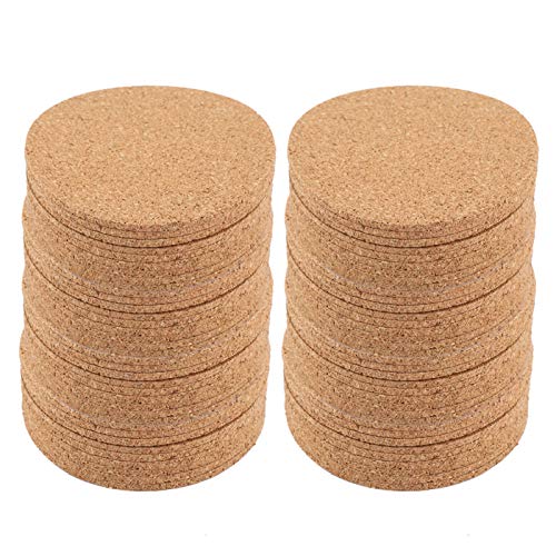 Nikou Getränkeuntersetzer aus Holz, Tee-/Kaffeetassen-Matten, Holzgeschirr für Heimdekoration, schützt, 10 cm Durchmesser, 100 Stück von Nikou