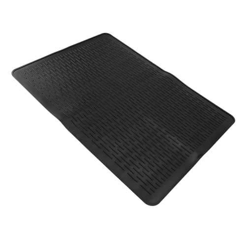Nikou Herdplattenabdeckung für Elektroherd, rutschfeste Silikon-Herdmatte, Glas-Kochfeld-Schutz, Küchen-Abtropfmatte, 60 x 40 cm, Schwarz von Nikou