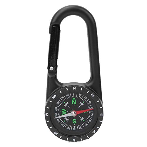 Nikou Karabiner Kompass, Tragbarer Outdoor Kompass aus Zinklegierung mit abgestuften Ring-Navigationswerkzeugen für Outdoor aktivitäten von Nikou