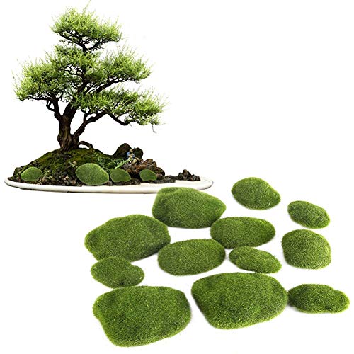 Nikou Künstliche Moossteine, 12 Stücke Grün Moosbälle Mooskugeln Künstliche Moosdekoration Simulation Bonsai Garten DIY Landschaft Dekor Nikou Künstliche Moossteine, 12 Stücke Grün Moosbälle Mooskugeln Künstliche Moosdekoration Simulation Bonsai Garten DIY Landschaft Dekor von Nikou