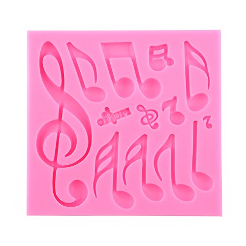 Nikou Multi-Note-Spitzen-Silikonform, Multi Music Note Spitze Grenze Cupcake Silikonform, Music Cake Decorating für Fondant, Kuchenform Nikou Multi-Note-Spitzen-Silikonform, Multi Music Note Spitze Grenze Cupcake Silikonform, Music Cake Decorating für Fondant, Kuchenform von Nikou