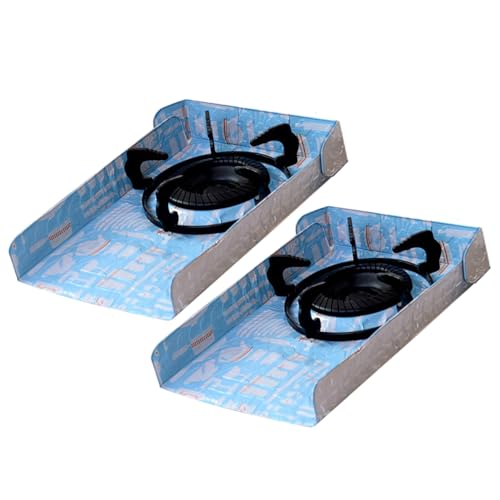 Nikou Ölabweiser für die Küche, Aluminiumfolie, Wärmedämmung und öldichter Fettspritzschutz, Kochschutz für Küche, leicht zu reinigen, 30 x 25 cm, 2 Stück von Nikou