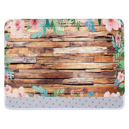 Nikou Rutschfeste Fußmatte, wasserabsorbierender Teppich, Badematte, rutschfeste Bodenmatte für Badezimmer und Schlafzimmer, Dekoration, 60 x 90 cm, Grau von Nikou