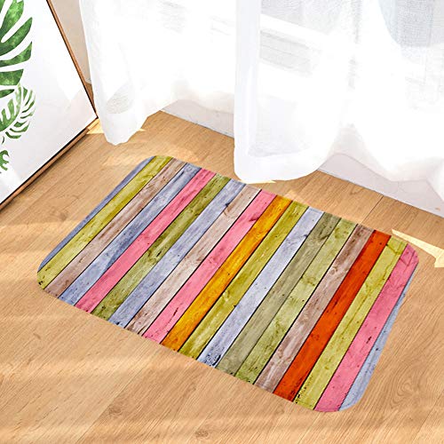 Nikou Rutschfeste Fußmatte, wasserabsorbierender Teppich, Badematte für Badezimmer und Schlafzimmer, rutschfeste Bodenmatte, 40 x 60 cm, leicht zu reinigen, vielseitiges Design von Nikou