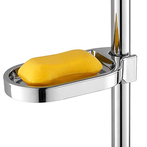 Nikou Seifenhalter für Duschstange, Verstellbare Seifenschale Clip-on Badezimmer Seifenhalter ABS Dusche Seife Tray Ausgehöhlte für Dusche Rod Slide Hole Durchmesser 25mm Nikou Seifenhalter für Duschstange, Verstellbare Seifenschale Clip-on Badezimmer Seifenhalter ABS Dusche Seife Tray Ausgehöhlte für Dusche Rod Slide Hole Durchmesser 25mm von Nikou