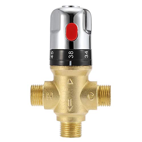 Nikou Steuerthermostatventil, Messing-Thermostatmischventil Badarmatur-Temperaturmischer von Nikou