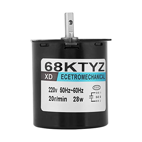 Nikou Synchronmotor, 68KTYZ AC220V 28W Permanentmagnet-Synchrongetriebemotor CW/CCW 20 U/min Langsamlaufender Motor (Größe : 20 r/min) von Nikou