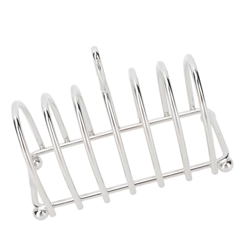 Nikou Toastständer aus Edelstahl, Vintage-Design, leicht zu reinigen, sicherer Brothalter zum Backen, 16 x 6,3 cm, Toastständer für Frühstück, Kühlgitter von Nikou