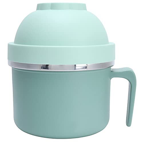 Nikou Tragbare Lunchbox Doppelschicht Thermo Nudelschale mit Griff Grün Lebensmittelbehälter für Reis Mittagessen Schüssel Küchenutensilien von Nikou